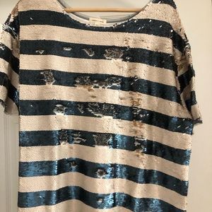 Silence and Noise comfy sequin T Shirt style shirt